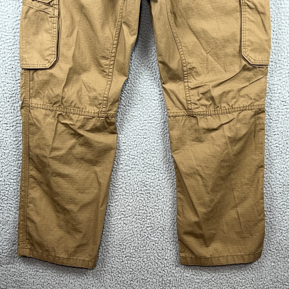 Carhartt Force Relaxed Fit Cargo Pants Mens 36x30 Brown Ripstop Work Trousers - Picture 7 of 11